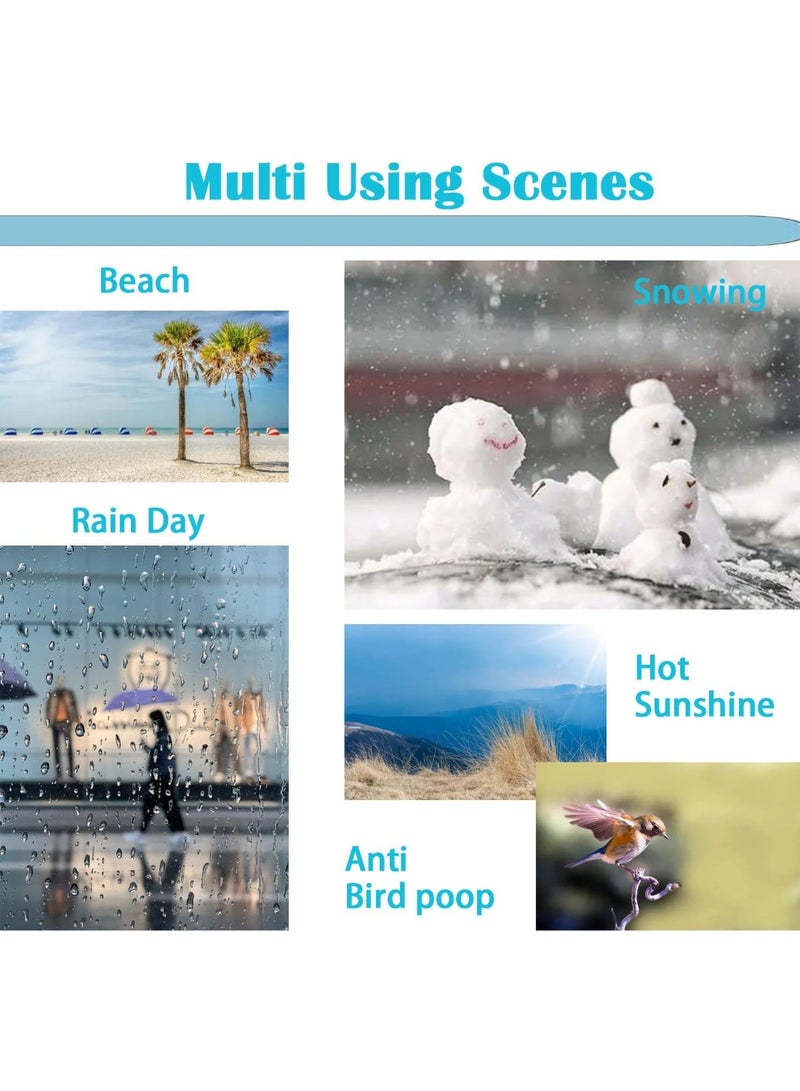 Camera Rain Cover Hot Shoe Umbrella Camera Sunshade Waterproof Accessory Protects Cameras from Rain Hot Sunshine Snow Birds Poop (15Inch) - Image 4