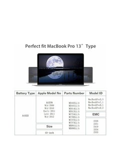 Generic A1278 A1322 Laptop Battery Replacement for MacBook Pro 13" A1322 A1278 (Mid 2009, Mid 2010, Early and Late 2011, Mid 2012 Version) 10.95V 63.5WH 6 Cell  - Image 4