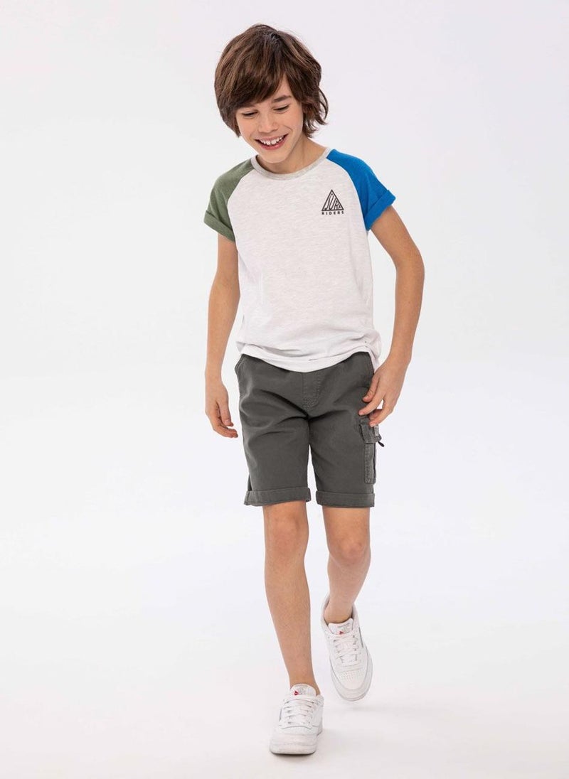 MINOTI Boys' Cargo Shorts with Side Pocket - Image 1