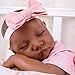 Aori Lifelike Reborn Baby Dolls Black 18Inch Realistic American Newborn Real Life Black Girl with Feeding Kit Gift Box for Kids Age 3 - Image 4