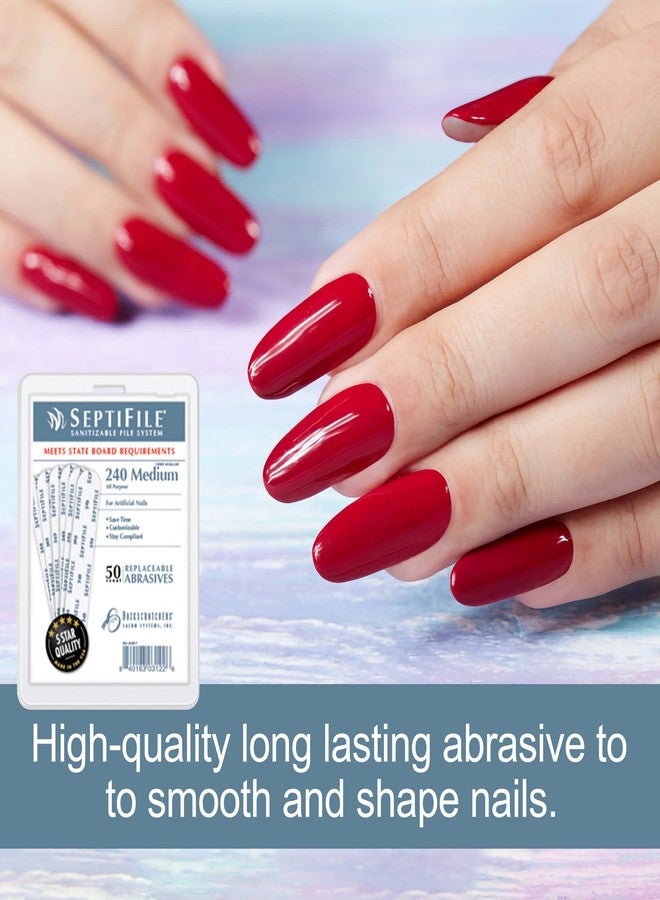Backscratchers 240 Medium grit SeptiFile Refills - All Purpose Nail Buffer - Image 4