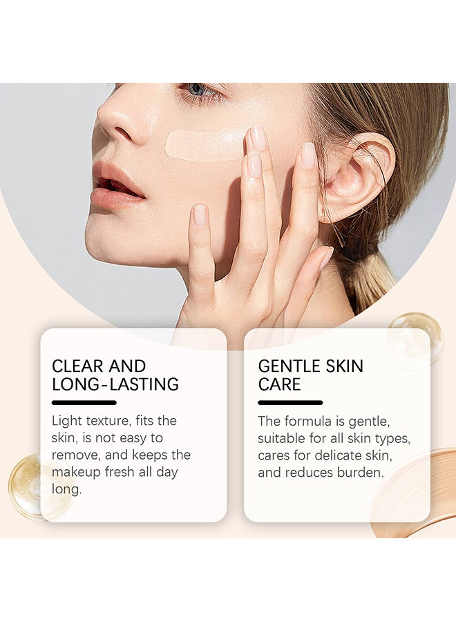 EELHOPE concealer liquid foundation is rich in dimethicone, titanium dioxide, polyglyceryl-3 diisostearate, 1,2-hexanediol and other ingredients, suitable for concealing blemishes, moisturizing and naturally brightening - Image 2