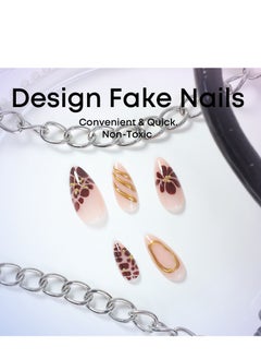 Press on nails, 24PCS,Wearable Nail Tips with Semi-Handmade Epoxy Transfer Printing, Cross-Border Gold Powder Fake Nails, Fashionable Stick-On Design,Fake Acrylic Nails With Glue Kit. - pzsku/ZCEE6A876B8D9BA57C64AZ/45/_/1732238892/e018acbe-bb75-4b88-80b9-526d336c8834