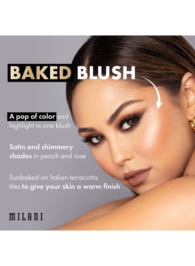 MILANI Baked Blush - Sunset Passione (0.12 Ounce) Cruelty-Free Powder Blush - Shape, Contour & Highlight Face for a Shimmery or Matte Finish - Image 3
