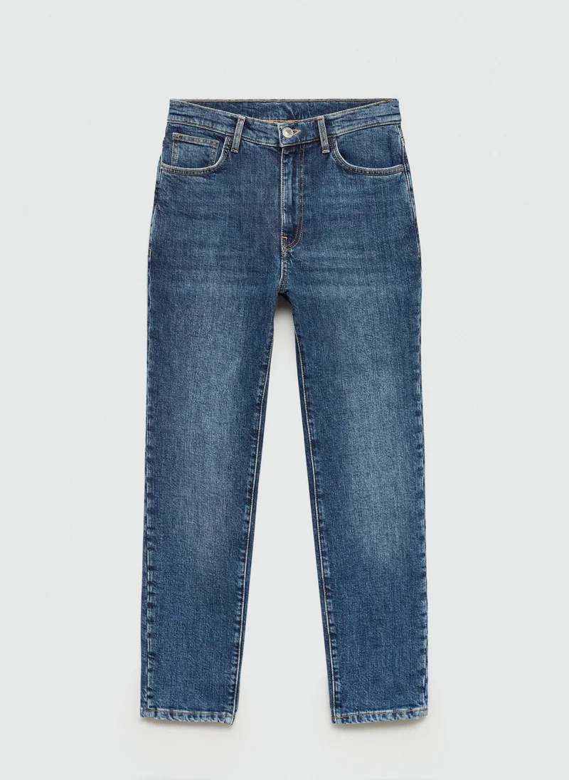MANGO Claudia Slim Fit Cropped Jeans
