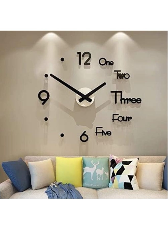 HOME TASTE 𝑯𝑶𝑴𝑬 𝑻𝑨𝑺𝑻𝑬 DIY Modern Frameless Wall Clock – Silent Quartz Wall Clock with 3D Acrylic Numbers & Dots, Customizable Decorative Clock for Living Room, Bedroom, Office & Home Decor - Image 2