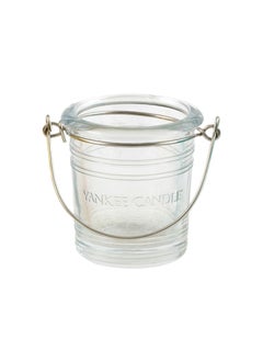 YANKEE CANDLE YANKEE CANDLE Glass Bucket Tea Light Votive Holder- Clear  - Image 1