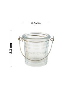 YANKEE CANDLE YANKEE CANDLE Glass Bucket Tea Light Votive Holder- Clear  - Image 2