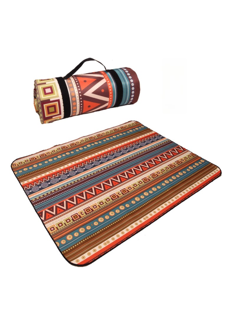NOVOLAN Beach Blanket Extra Large Sand Proof Waterproof Picnic Mat for Camping, Hiking, Outdoor - Thickened Moisture-proof Floor Mat (Orange) - Image 1