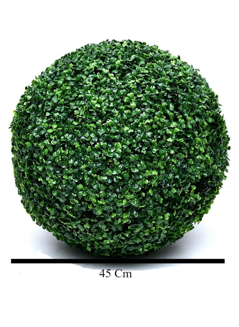 HOME TASTE Lifelike Boxwood Topiary Ball – 45cm Artificial Greenery for Indoor & Outdoor Decor!  - Image 2