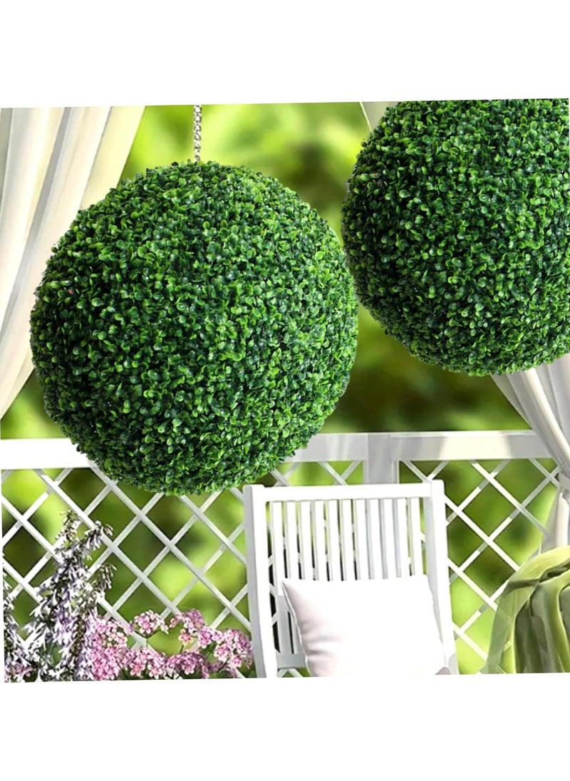 HOME TASTE Lifelike Boxwood Topiary Ball – 45cm Artificial Greenery for Indoor & Outdoor Decor!  - Image 4