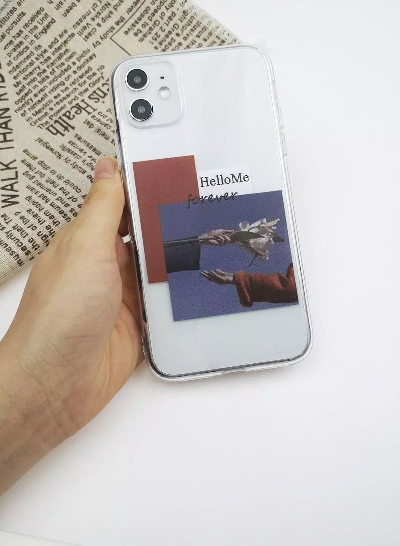 Flower Pattern Clear Case Compatible With iPhone  - Image 2