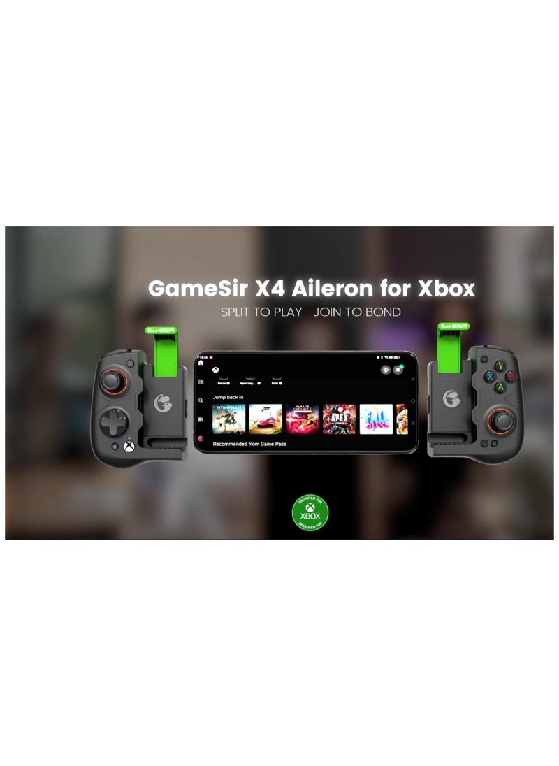 General - Wireless Gamepad GameSir X4Aileron Bluetooth Mobile Gaming Controller for Android with Hall Effect Joysticks-Split Design with Carrying Case-Play Diablo Immortal, Minecraft, Fortnite, Dead Trigger 2 - Image 1