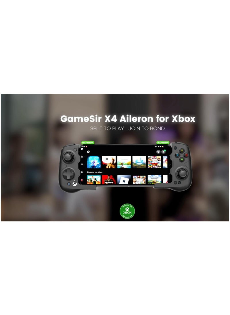 General - Wireless Gamepad GameSir X4Aileron Bluetooth Mobile Gaming Controller for Android with Hall Effect Joysticks-Split Design with Carrying Case-Play Diablo Immortal, Minecraft, Fortnite, Dead Trigger 2 - Image 1