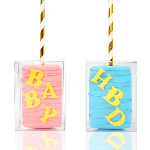 XINHPKGG 35pcs 35x 25x 138 Clear Rice Krispie Treat Boxes Cakesicle Box Clear Favor Boxes Macaron Treat Box Party Favors Box - Image 2
