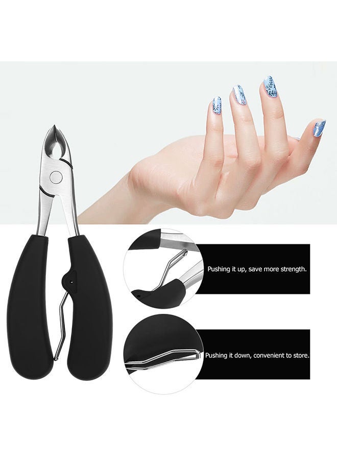 NIBEMINENT Stainless Steel Cuticle Nipper Black/Silver - Image 4