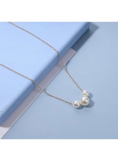 Yheakne Boho Pearl Choker Necklace Gold Pearl Pendant Necklace Tiny Pearl Floating Necklace Minimalist Wedding Necklace Jewelry Women Gifts  - Image 5