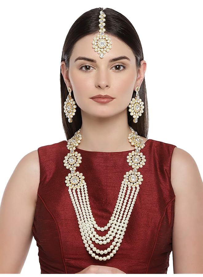 erorex Ethnic Jewelery Set For Women Golden Zpfk7637 - Image 2