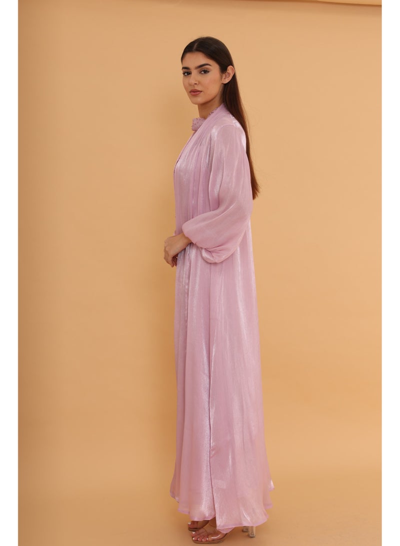 IKKXA Classic Noor Jalabiya IK4044 Pink - Image 3