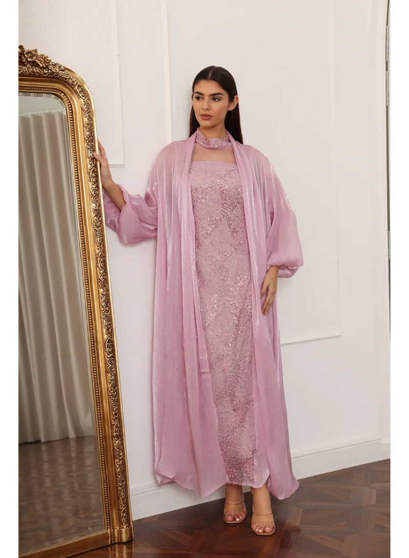 IKKXA Classic Noor Jalabiya IK4044 Pink