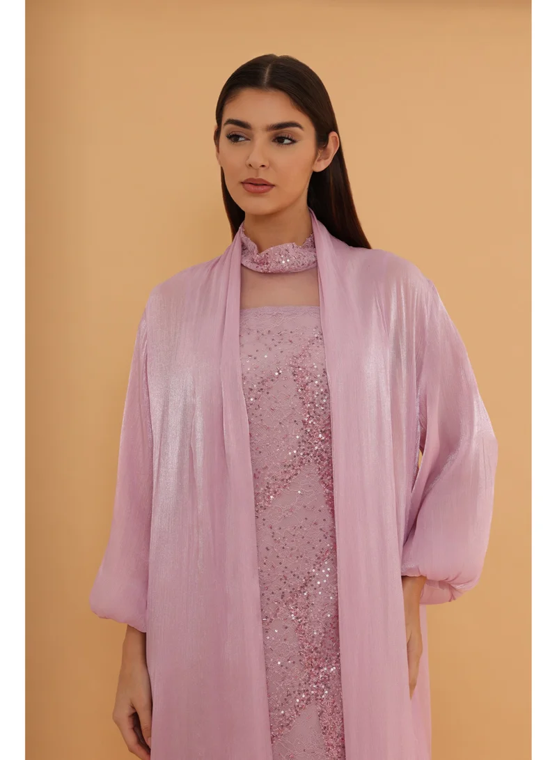 IKKXA Classic Noor Jalabiya IK4044 Pink