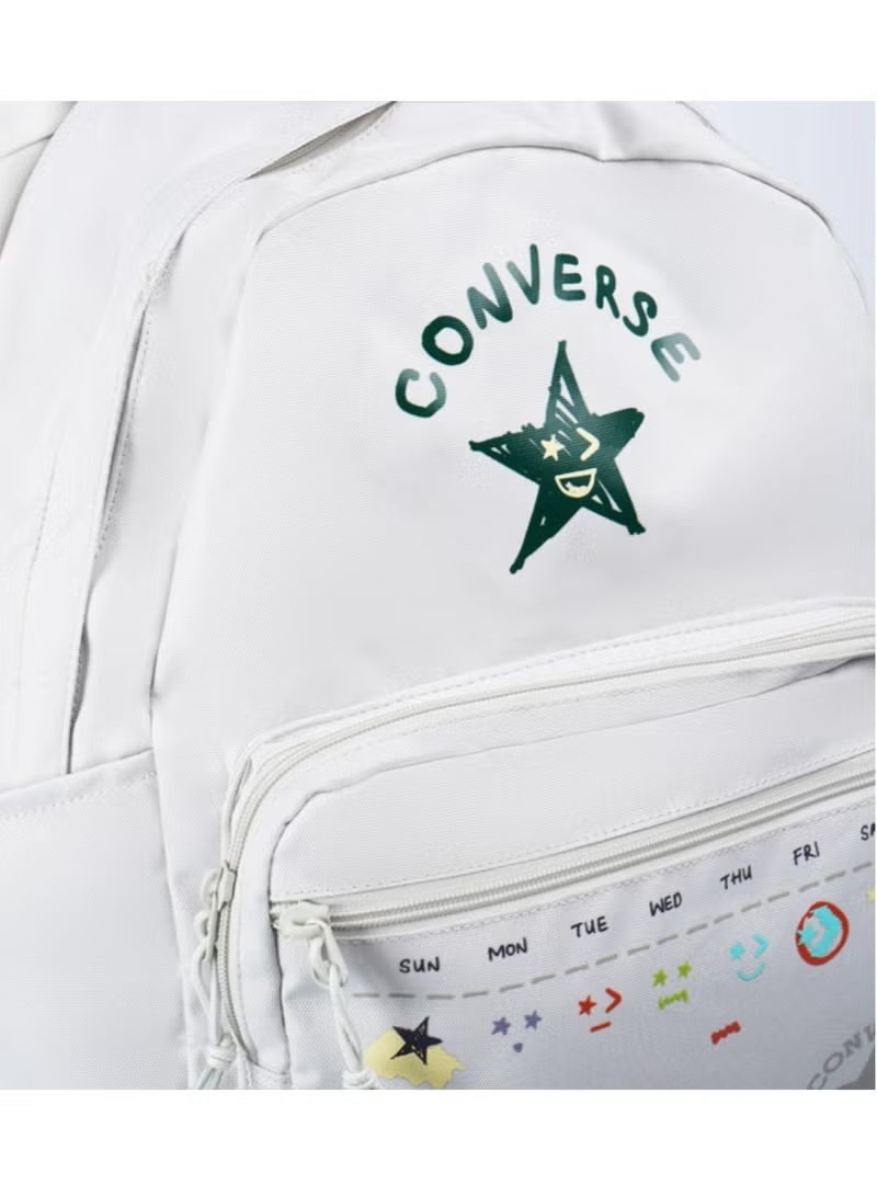 Converse White Backpack with Playful Graphic Design - Image 4