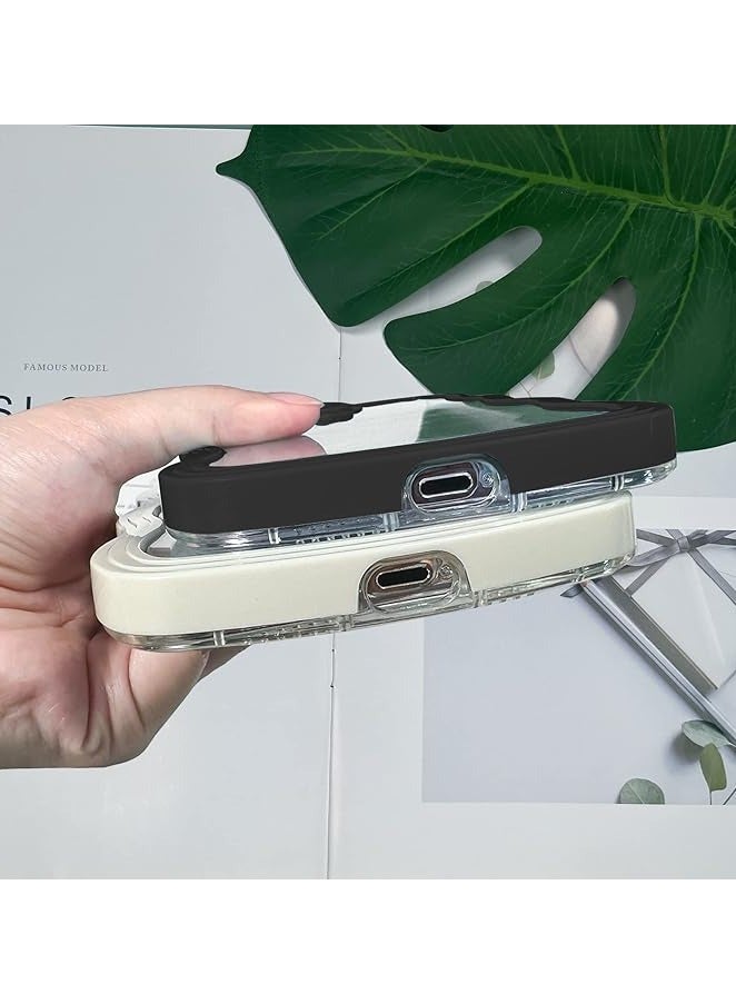 general Case for iPhone 15 Pro Max, Cute Curly Wavy Frame Clear Case for Girls Women, Clear Soft TPU Bumper Shockproof Case for iPhone 15 Pro Max - Image 2