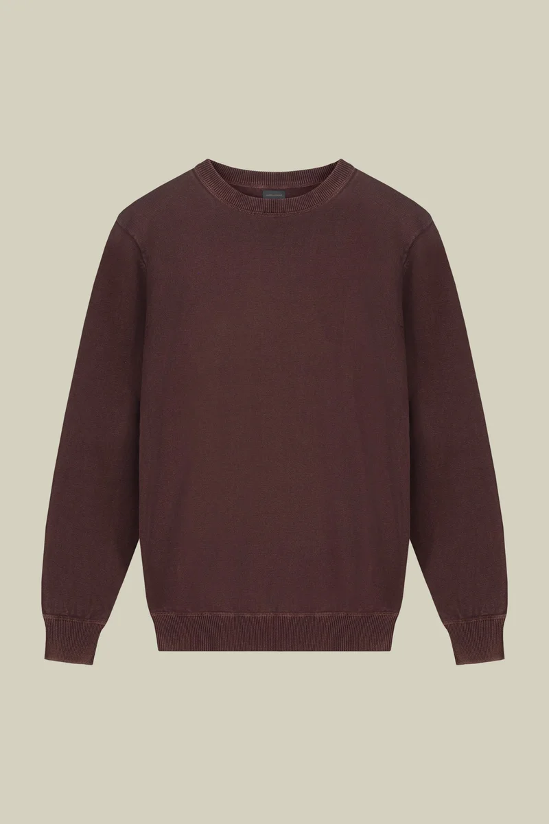 دوبل غانغر Men's crew neck jumper - Mauve