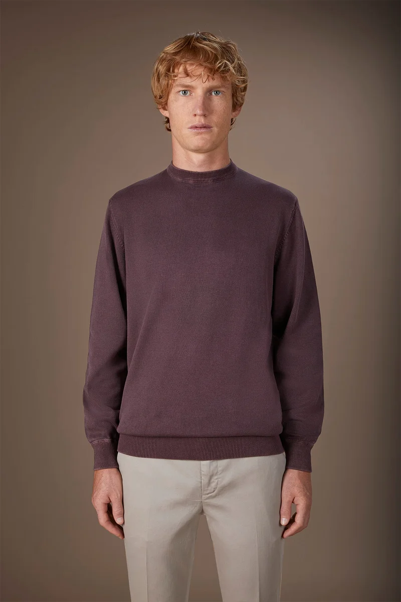 دوبل غانغر Men's crew neck jumper - Mauve