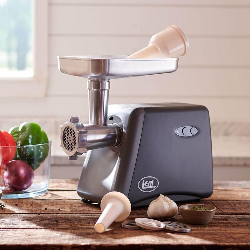 LEM Products 8 Countertop Meat Grinder 575 Watt Aluminum Electric Meat Grinder Machine Ideal for Occasional Use - Image 2