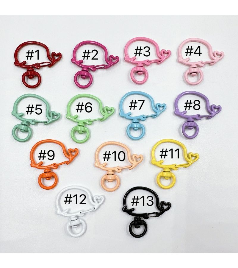10 Pcs Handmade DIY Spray Painted Whale And Lobster Bag Charms Marine Themed Favors Color Coded Pendants Connector Rings For Keys Backpack - Image 5