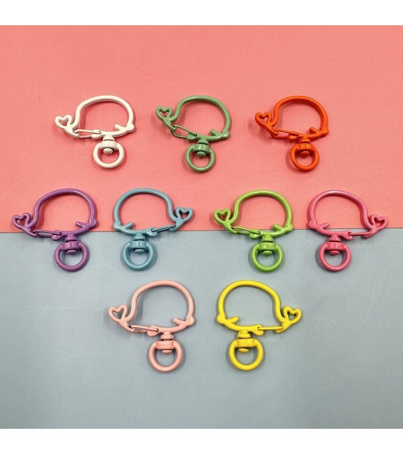 10 Pcs Handmade DIY Spray Painted Whale And Lobster Bag Charms Marine Themed Favors Color Coded Pendants Connector Rings For Keys Backpack - Image 3
