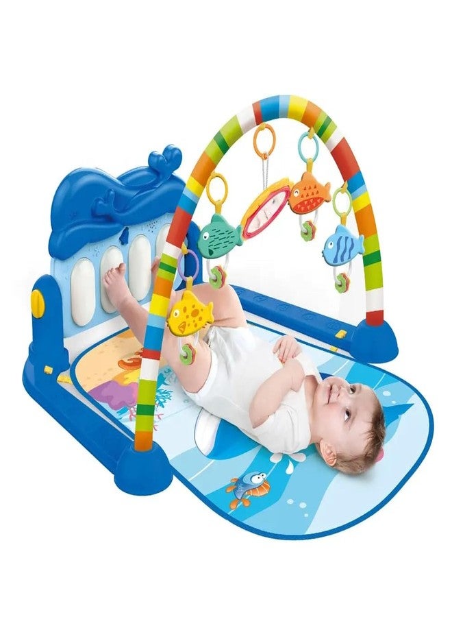 Aganta Musical Keyboard Mat Piano Gym Mat Gym & Fitness Rack for Kids (Blue) - Image 1