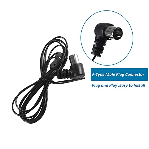 AEDIKO FM Antenna for Indoor Stereo Receiver 75 Ohm FM Radio Antenna with Adapter for FM Radio Bluetooth Stereo Receiver Music System Indoor Digital HD Radio - Image 4