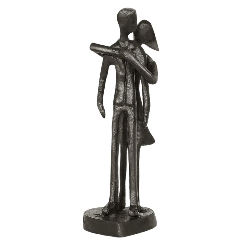 DreamsEden DreamsEden Romantic Back Hug Sculpture Forever Anniversary Couple Gift for Her and Him Cast Iron 