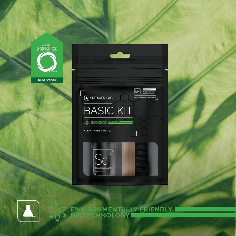 Sneaker Lab مجموعة أدوات العناية بالأحذية الرياضية | مجموعة تنظيف وحماية كاملة للأحذية | تشمل المنظف، الحامي، مزيل الروائح وفرشاة فاخرة | آمنة للاستخدام على جميع المواد | هدية مثالية لعشاق الأحذية الرياضية - Image 2