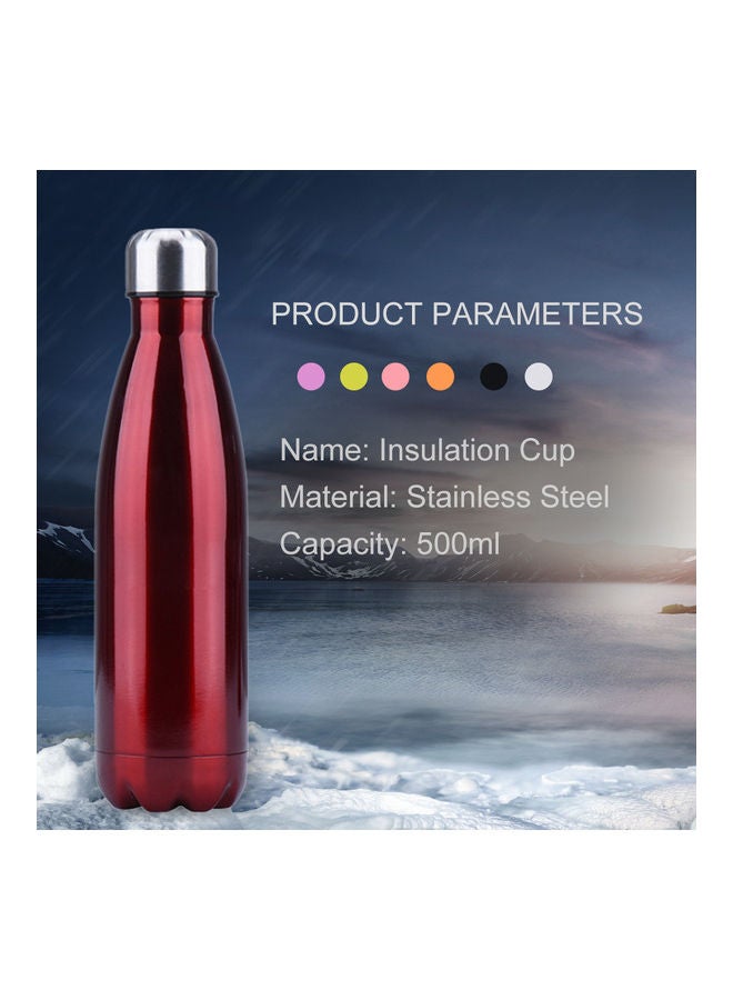 NIBEMINENT Stainless Steel Vacuum Water Bottle Red  - Image 1