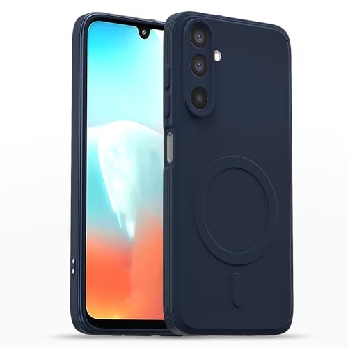 Pikkme Back Cover for Samsung Galaxy M17 5G / A17 5G / F17 5G Soft Matte Silicone Mag-Safe Design (Mag-Safe Not Support) Camera Protection | Slim Fit Bumper Cover (Blue) - Image 1