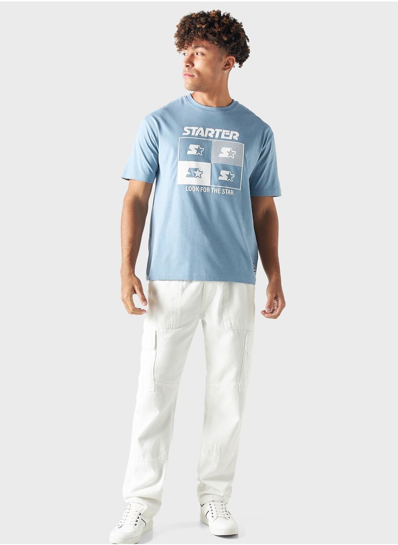 STARTER Graphic Print Crew Neck T-Shirt  - Image 4