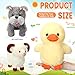 HI-BOOM Hiboom 7 Pack Farm Stuffed Plush Animals Toys Set 8 Inch Barnyard Stuffed Animals Bulk Soft Pig Rooster Horse Duck Sheep Cow Dog Toy Gifts for Birthday Party Favor Supplies - Image 4