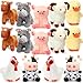 HI-BOOM Hiboom 7 Pack Farm Stuffed Plush Animals Toys Set 8 Inch Barnyard Stuffed Animals Bulk Soft Pig Rooster Horse Duck Sheep Cow Dog Toy Gifts for Birthday Party Favor Supplies - Image 2