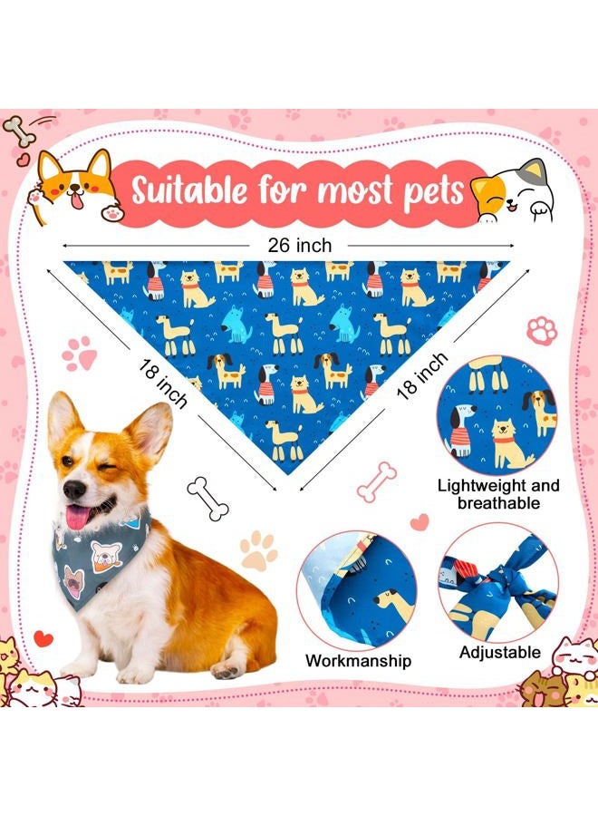 Bulyoou 120 Pcs Paw Dog Bandanas Bulk Bone Bandanas Pet Triangle Scarf Adjustable Holiday Costume Neckerchief Dog Handkerchiefs Summer Scarf Cute Bibs for Small and Medium Pet - Image 2