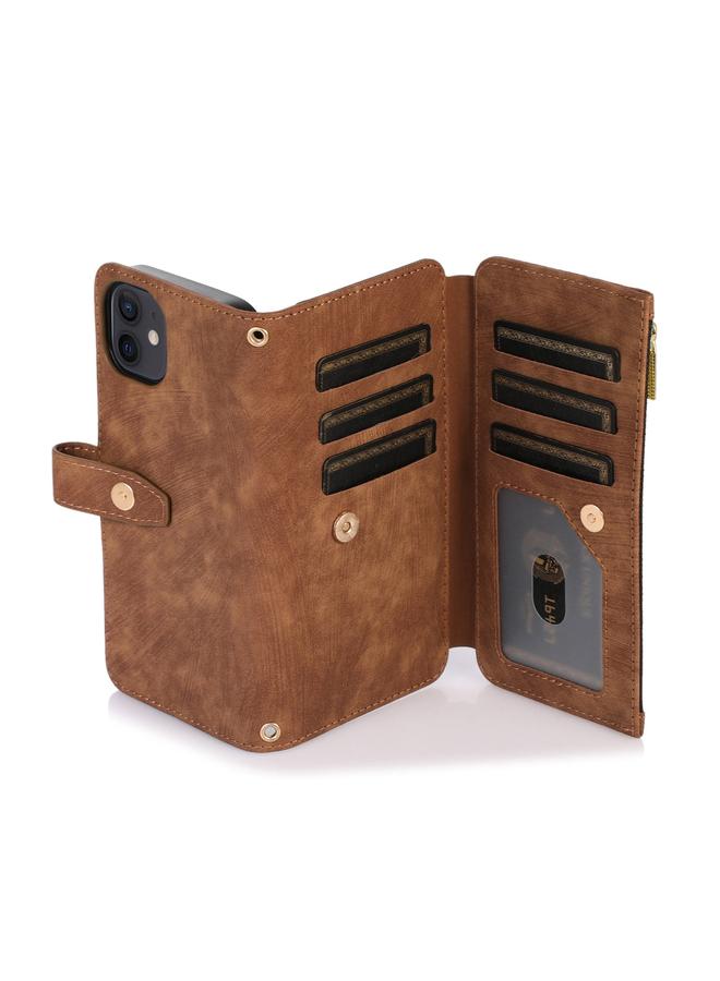 اس-توب جراب لهاتف iPhone 12 mini Dream 9 - محفظة بطاقات بسحاب من الجلد - Image 5