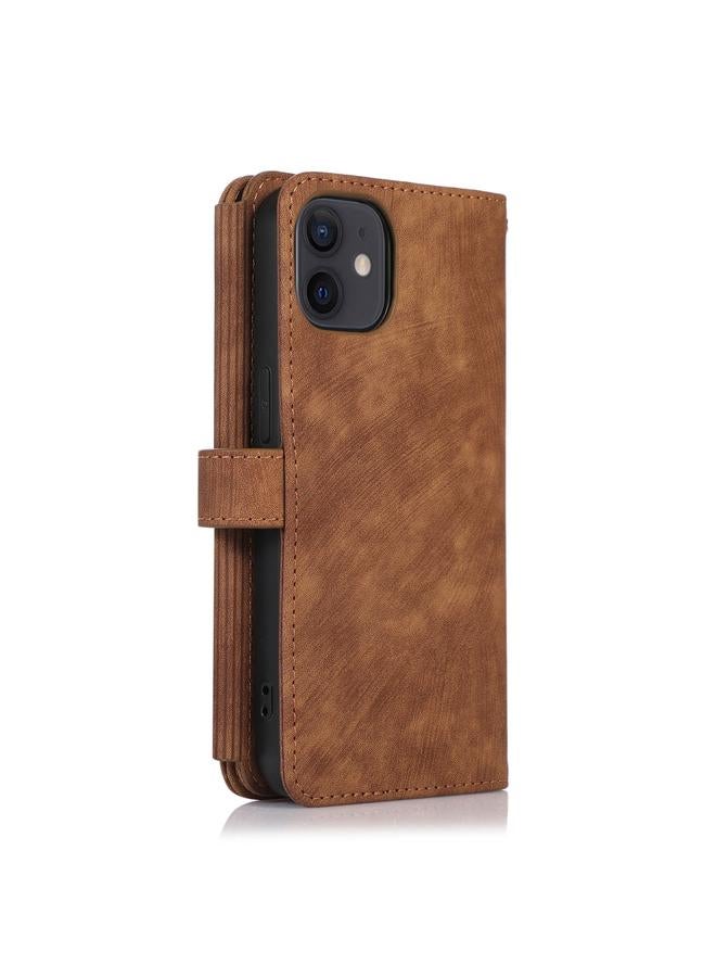 اس-توب جراب لهاتف iPhone 12 mini Dream 9 - محفظة بطاقات بسحاب من الجلد - Image 3