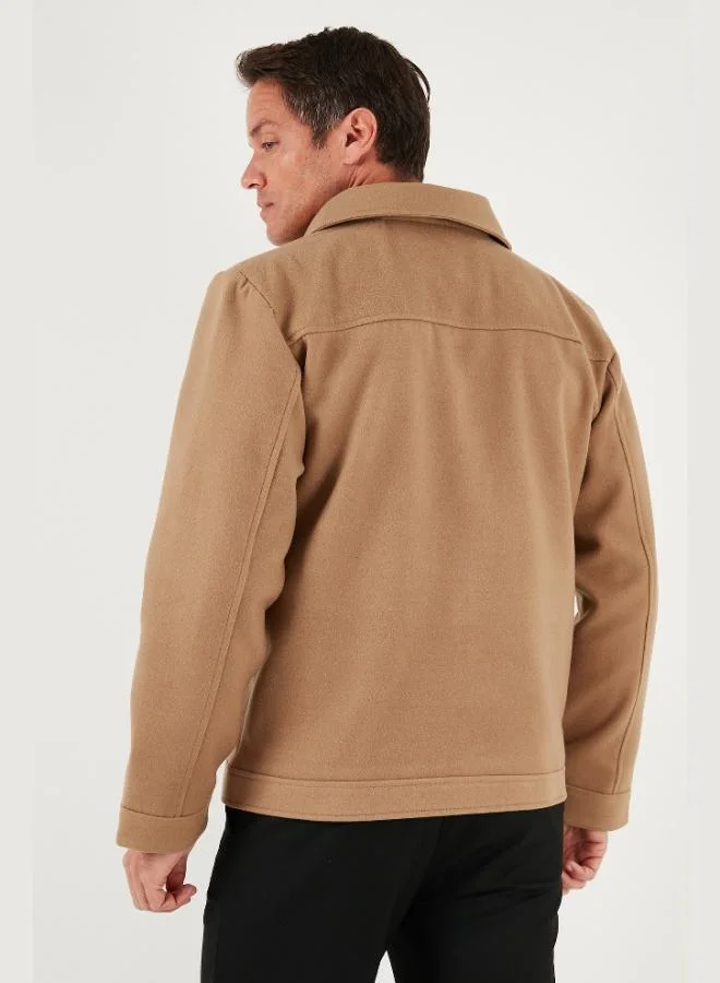 Buratti  Buratti Slim Fit Jacket Collar Lined Cashmere Coat Men's COAT 58400347 for Men | Best Price UAE