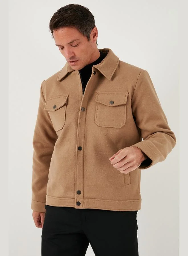 Buratti  Buratti Slim Fit Jacket Collar Lined Cashmere Coat Men's COAT 58400347 for Men | Best Price UAE