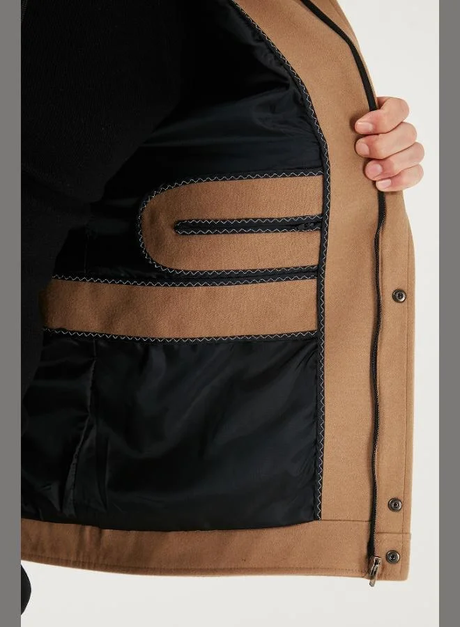 Buratti  Buratti Slim Fit Jacket Collar Lined Cashmere Coat Men's COAT 58400347 for Men | Best Price UAE