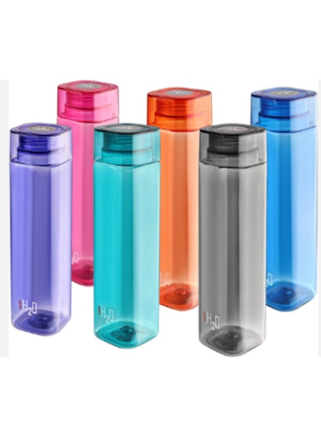 Cello H2O Squaremate Plastic Water Bottle | Lid is sealed by a silicone ring | Leak proof & break-proof |Best Usage for Office/School/College/Gym/Picnic/Home/Fridge - Image 1