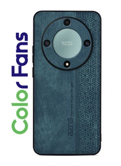 Color Fans For Honor X9b 5G Case PU Leather Coated TPU Drop-proof Smart Phone Cover Green  - Image 1