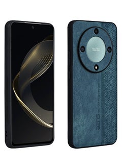 Color Fans For Honor X9b 5G Case PU Leather Coated TPU Drop-proof Smart Phone Cover Green  - Image 2